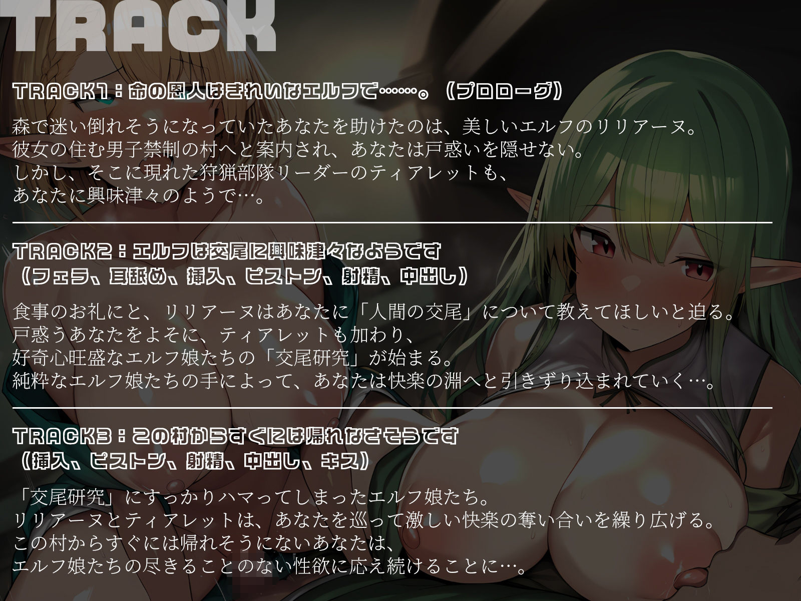 サンプル画像5:【KU100】命の恩人のエルフはあなたとの交尾に興味津々なようです♪(二刀流) [d_648203]