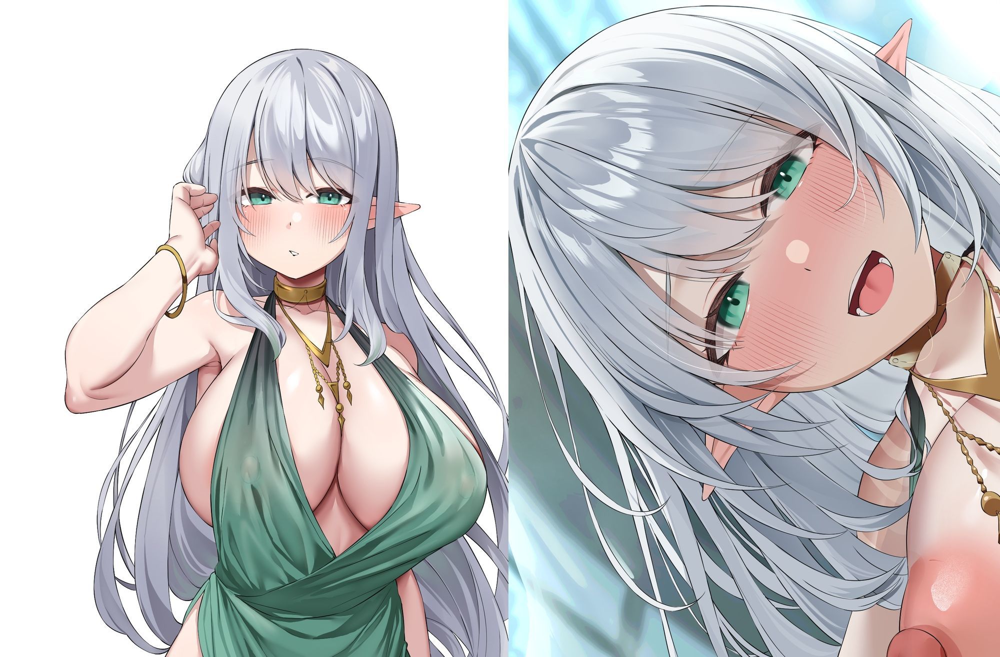 【8大特典】クールなエルフ姫の事務的ご奉仕〜次第にいちゃらぶH、本気のドスケベ超密着妊活からの孕ませへ発展していく話〜【KU100】 画像9