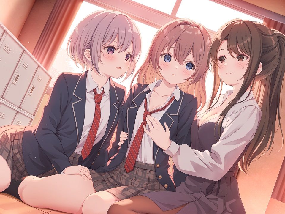 【TS百合】レズ風俗の百合鑑賞コースで同級生と初体験【KU100】 画像4