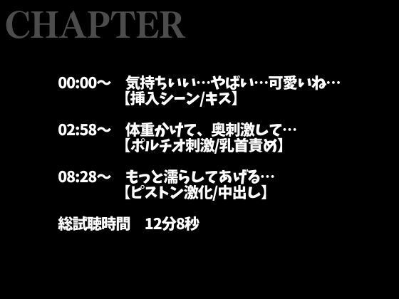【※ずーーーっと挿れっぱなし】「’抜かない’って言ったでしょ?」ポルチオぐりぐり連続絶頂(はーと)そのまま大量生中出し(はーと)(CV:ながしま×シナリオ:ゆんましろ) 2枚目