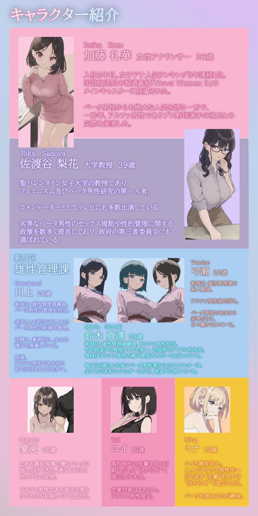 サンプル画像2:雄がランク分けされ劣等なベータが性的権利を剥奪される世界・M(YAO) [d_669479]