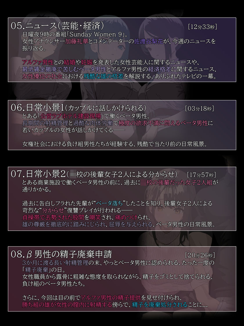 サンプル画像4:雄がランク分けされ劣等なベータが性的権利を剥奪される世界・M(YAO) [d_669479]