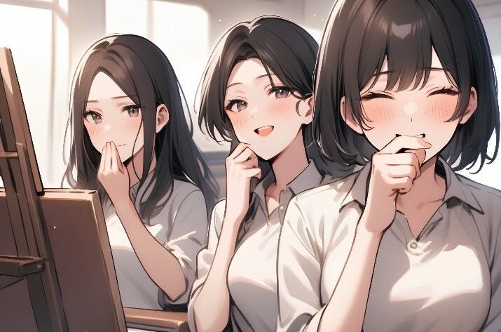 サンプル画像4:M男向けCFNMボイス  有栖川ありさのCFNM体験談  男性ヌードモデル編  【第3話】  恥ずかしい短小包茎を描かれちゃう童貞君。女子大生のお姉さん達の目の前でチンポが勃起してしまい…！(CFNM女学園) [d_675654]