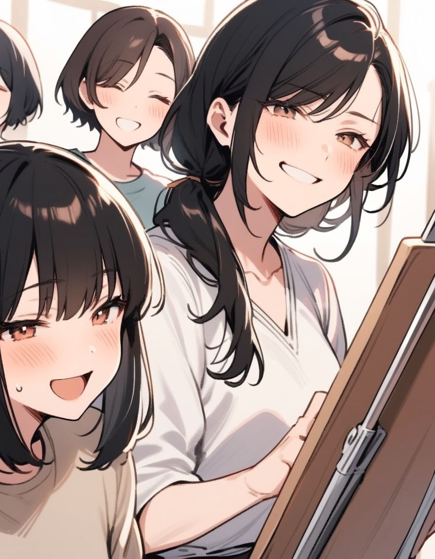 サンプル画像6:M男向けCFNMボイス  有栖川ありさのCFNM体験談  男性ヌードモデル編  【第3話】  恥ずかしい短小包茎を描かれちゃう童貞君。女子大生のお姉さん達の目の前でチンポが勃起してしまい…！(CFNM女学園) [d_675654]