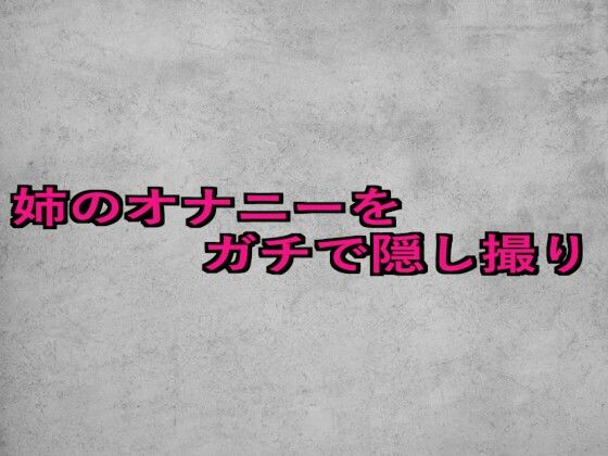 姉のオナニーをガチで隠し撮り 画像1