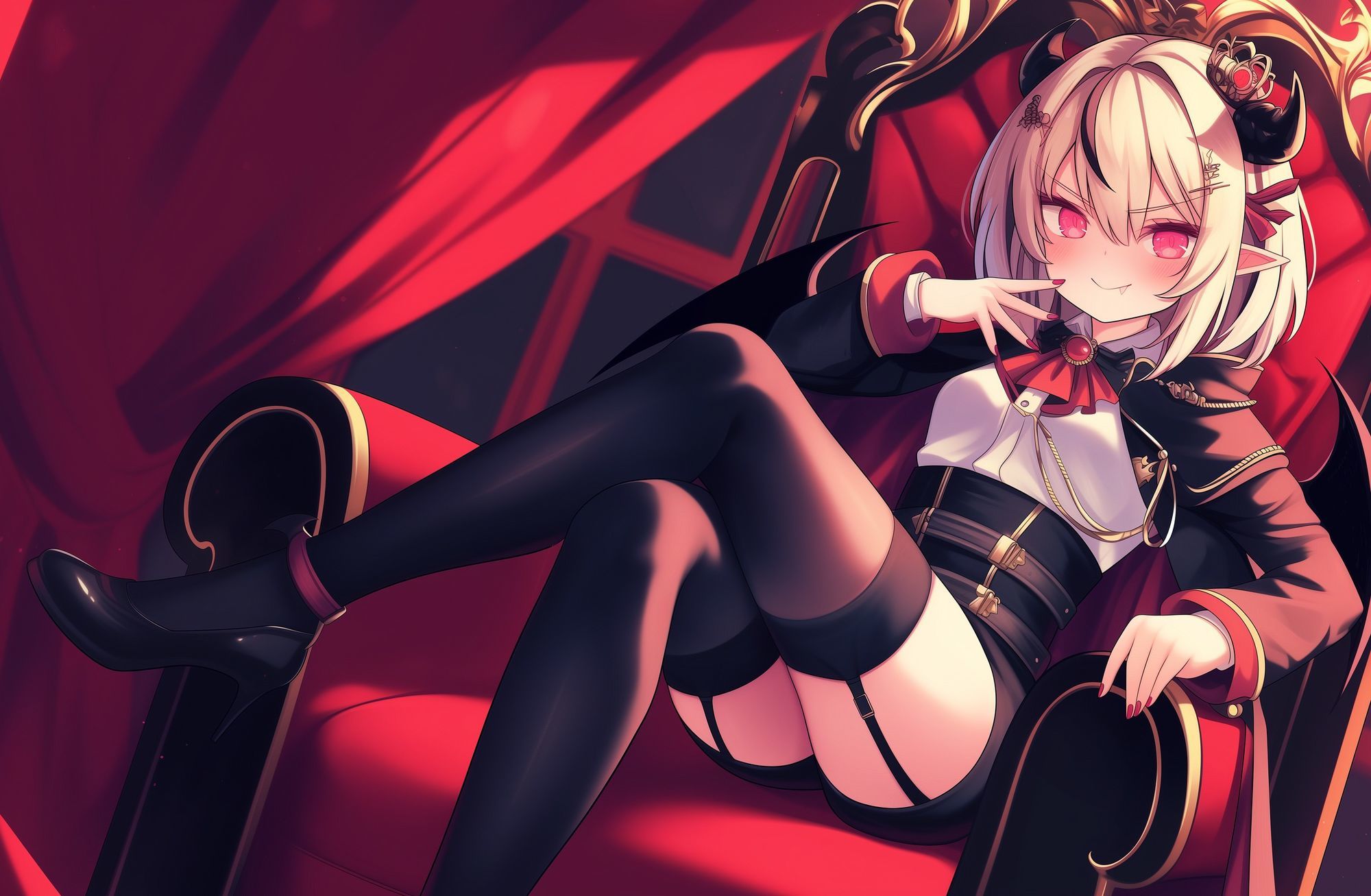 ロリ魔王様の脱ぎたてニーソを口内で洗濯させられながらニーソ足コキ射精で屈服した元勇者の幸せペットライフ 画像1