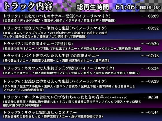 サンプル画像3:【オホ声/豚声】裏垢JDの変態破滅願望オナニー配信【双葉いよ】(Blue Summer Night) [d_677617]