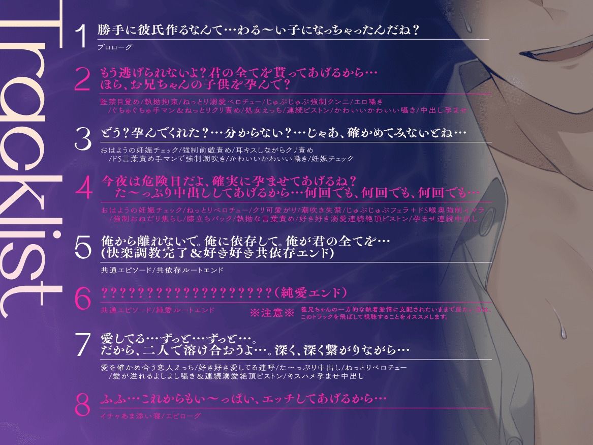 【ルート分岐あり】激重執着お義兄ちゃんは溺愛おちんぽで孕ませたい。〜終わらない監禁快楽調教レ○プ〜
