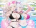 【KU100】夏乳ハーレムinマリンパレス！ デカパイ白ギャル逆ナンセックス♪