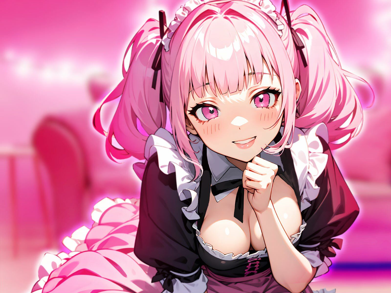 サンプル画像4:【密着耳舐め】ご奉仕過激な人気コンカフェ嬢に密室で誘惑されて…「勃起したら罰ゲーム（はーと）」ねっちょり逆転えっち(ちゃんとぴ発電所) [d_680808]