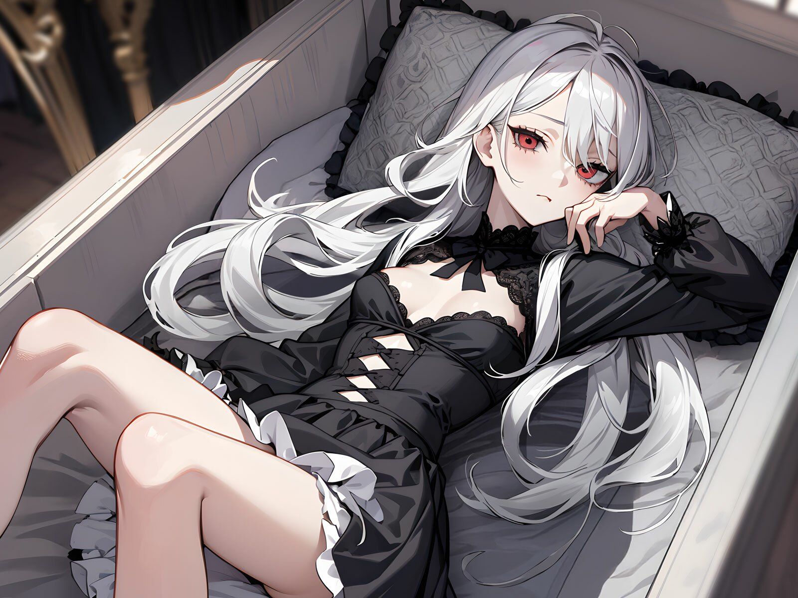 サンプル画像4:欲求不満の引きこもり吸血鬼が発情限界交尾〜性欲を吸い尽くす絶頂おま◯こで搾精され続ける夜〜(ちゃんとぴ発電所) [d_684300]