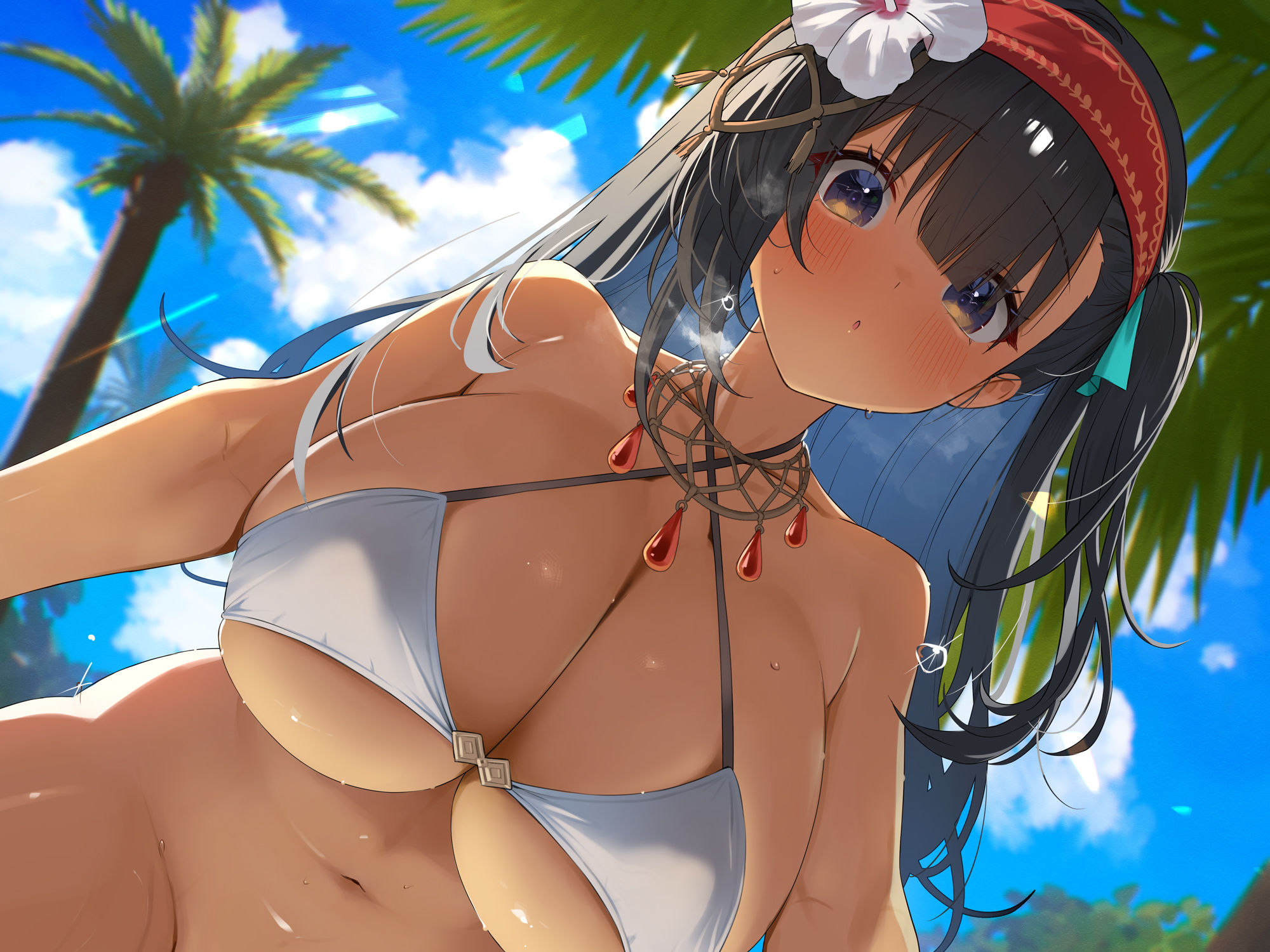 【無知シチュ×ドS搾精】’純粋えろい島娘’〜元気いっぱい遊び感覚で生ハメ搾精される、常夏ビーチの汗蒸れ熱帯夜！〜