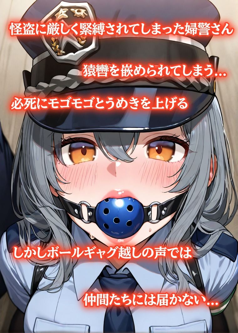 サンプル画像1:「むぐぅううう！」ボールギャグ噛まされ、縄で緊縛、こちょこちょくすぐり責め〜 正義の婦警が無様に溶ける夜！【猿轡ボイスあり】(ぷよのDID倉庫) [d_684803]