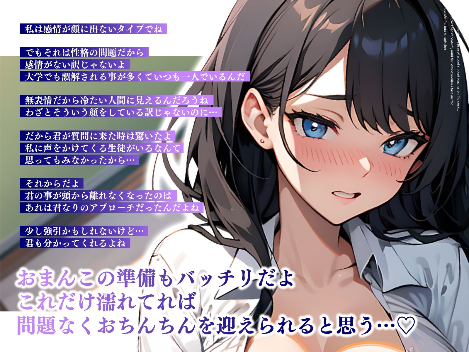 サンプル画像3:クールな教育実習生の処女ま◯こを机の上で貫いて…無表情が蕩けて媚び堕ちするまで連続中◯しえっち(ちゃんとぴ発電所) [d_688022]