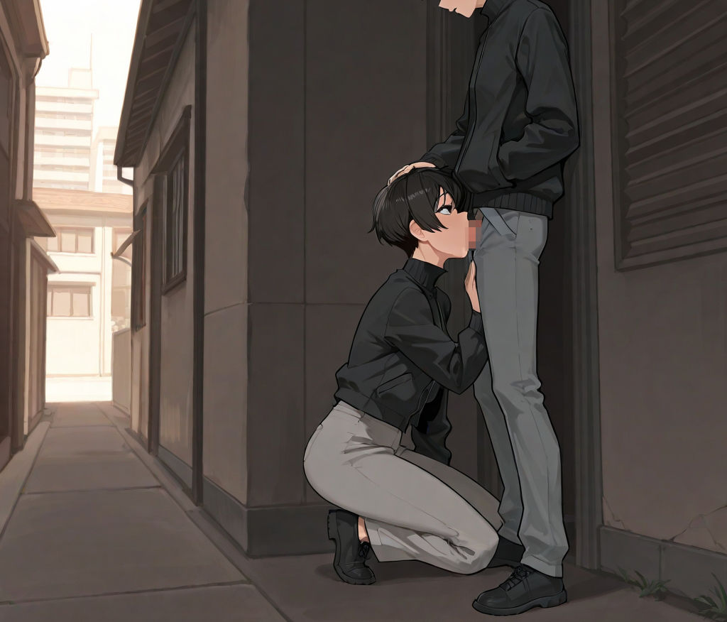 サンプル画像6:王子様系ボーイッシュ女子を脅して大学の校舎の影でフェラと中出しした話【中出し/フェラ/生放送】(へきらぼ) [d_689865]