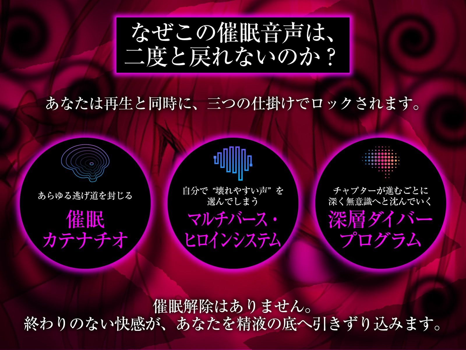 サンプル画像5:【？？催●解除なし？？】永・久・催・眠・三・重・奏【3声優による3バージョン収録】(空心菜館) [d_692351]