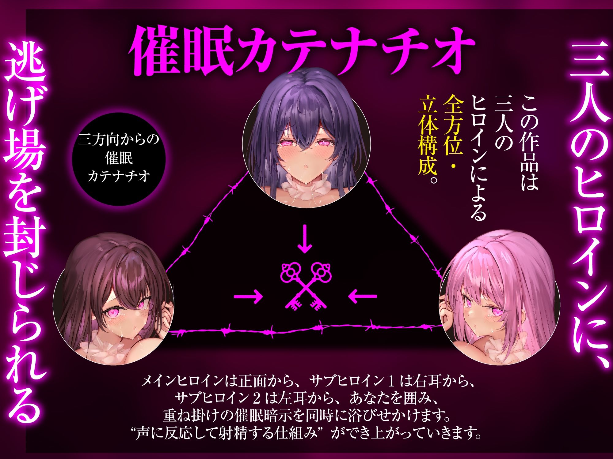 サンプル画像6:【？？催●解除なし？？】永・久・催・眠・三・重・奏【3声優による3バージョン収録】(空心菜館) [d_692351]