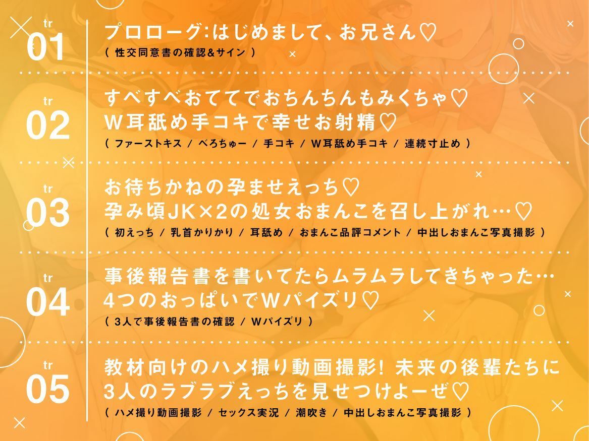 サンプル画像4:【らぶらぶ幸せ3P】少子化おまんこまっちんぐ！ ギャルJKみなみと清楚JKなつみのおちんぽ媚び媚びアオハル孕ませっくす(C-LoveR) [d_692542]
