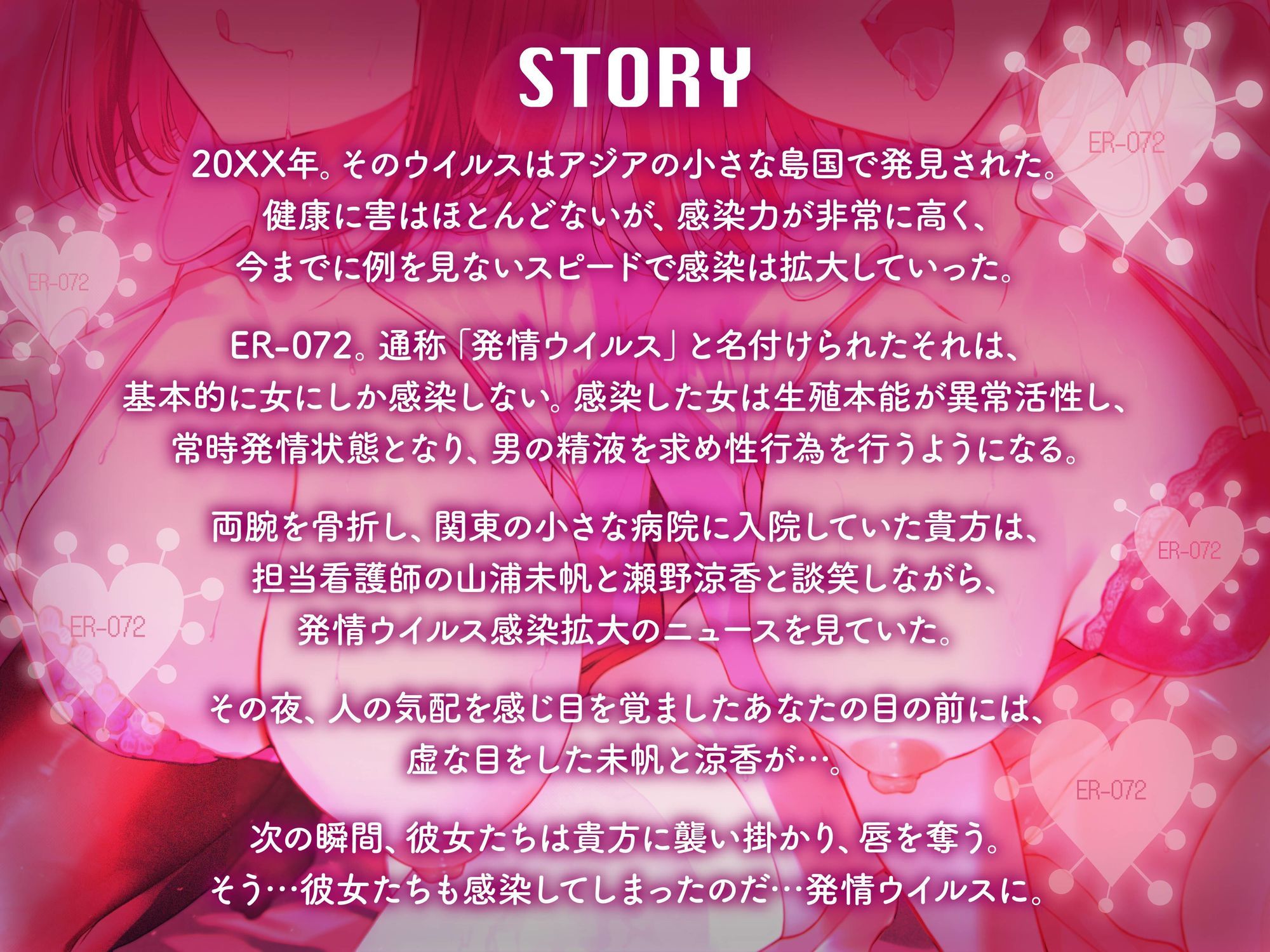 【逆レ】発情ウイルスパンデミック〜山奥の隔離病棟でウイルスでどすけべ変異したナース二人に犯●れる悪夢〜 画像1