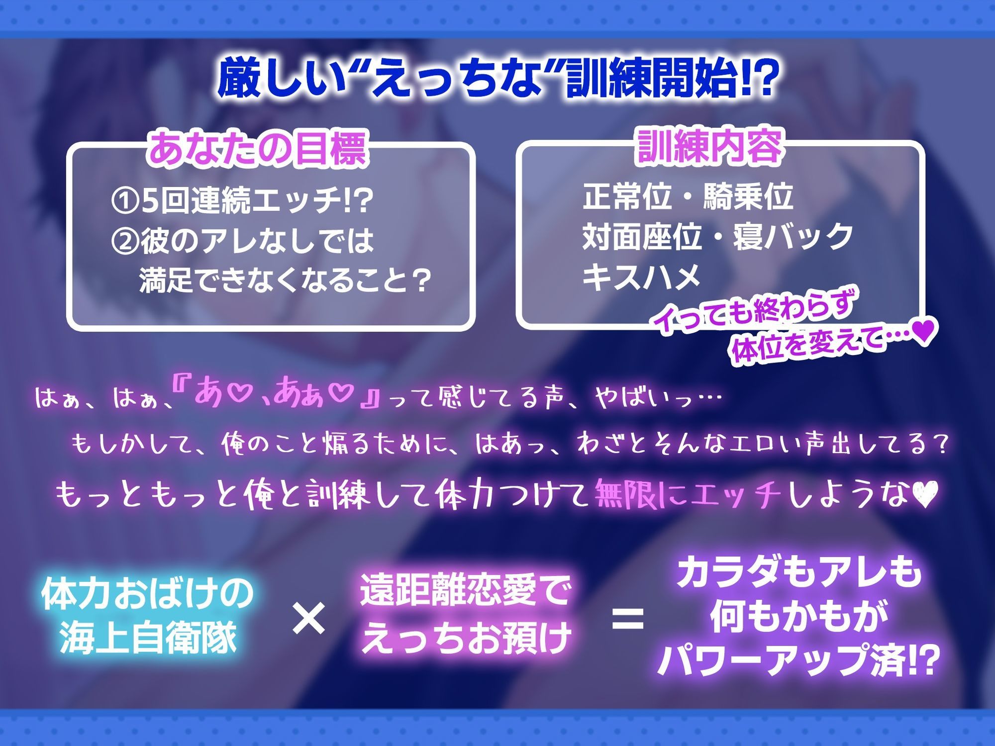 厳しい訓練から帰ってきた海上自衛隊彼氏のカラダもアレもパワーアップしていて耐えられません！ サンプル1