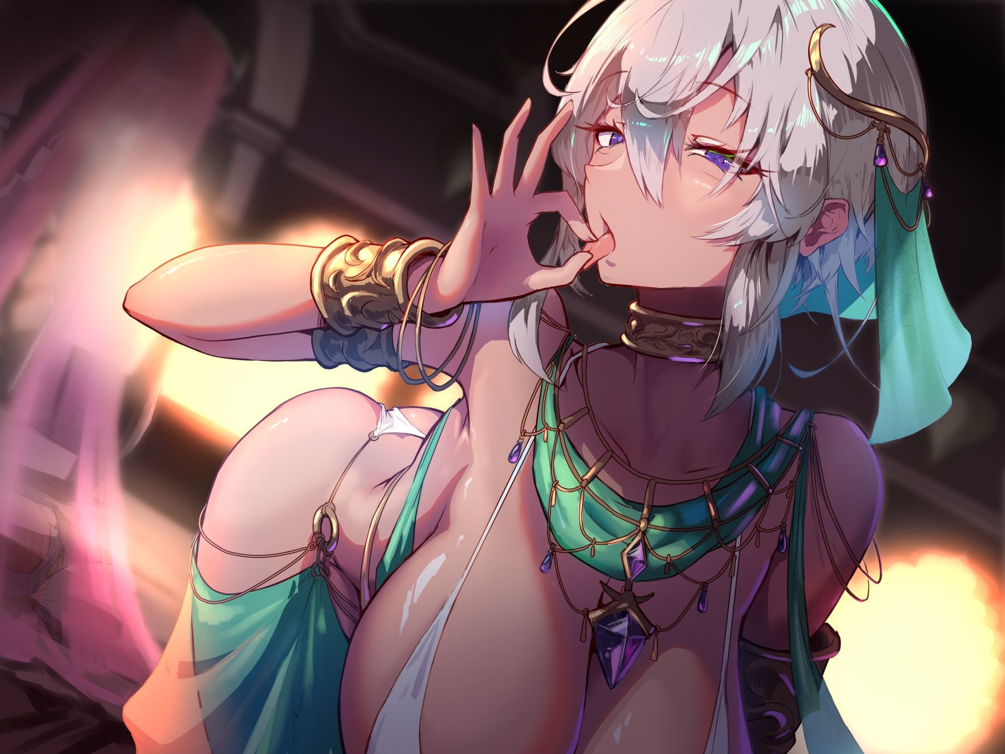 サンプル画像2:オアシスで出会った踊り子さんと甘美なヒトトキを過ごす話(ありがた屋) [d_702055]