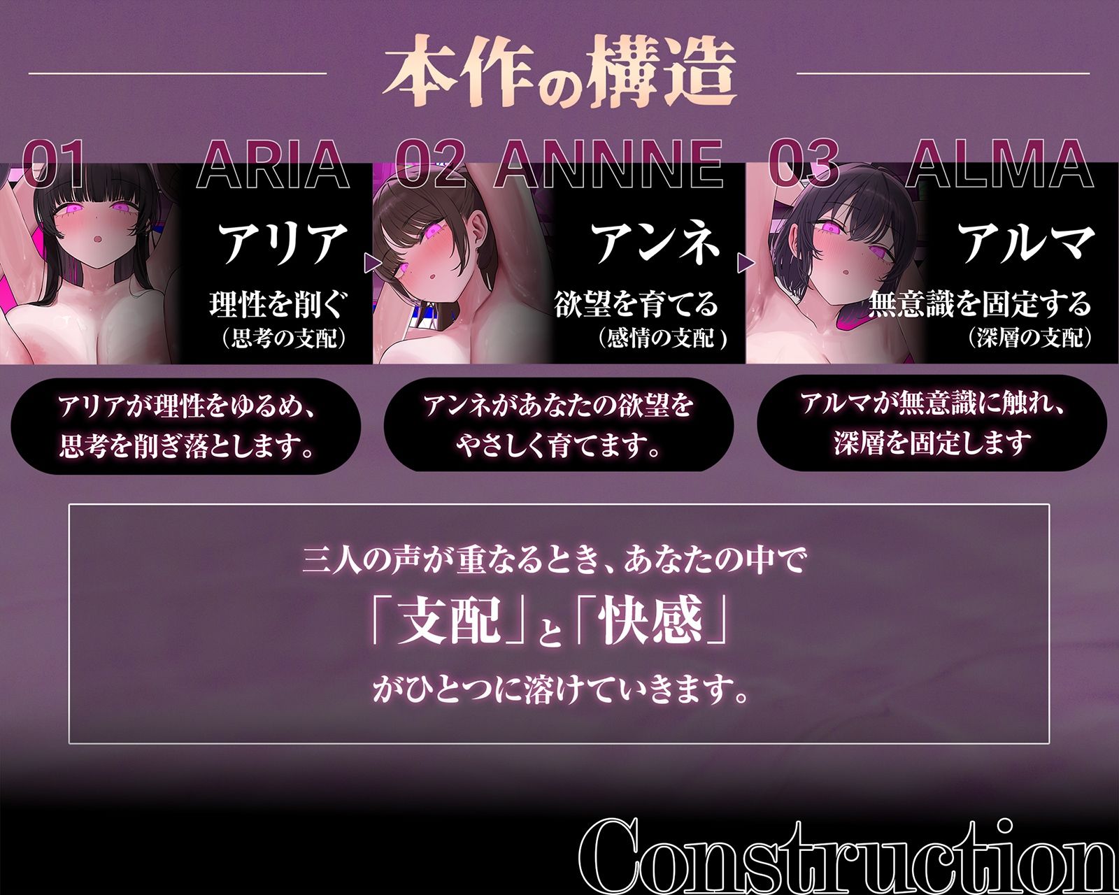 【イキ癖、脳侵食】快・楽・洗・脳〜耳から犯●れ腰が勝手に動き出す『無抵抗射精実験』プログラム〜 サンプル6