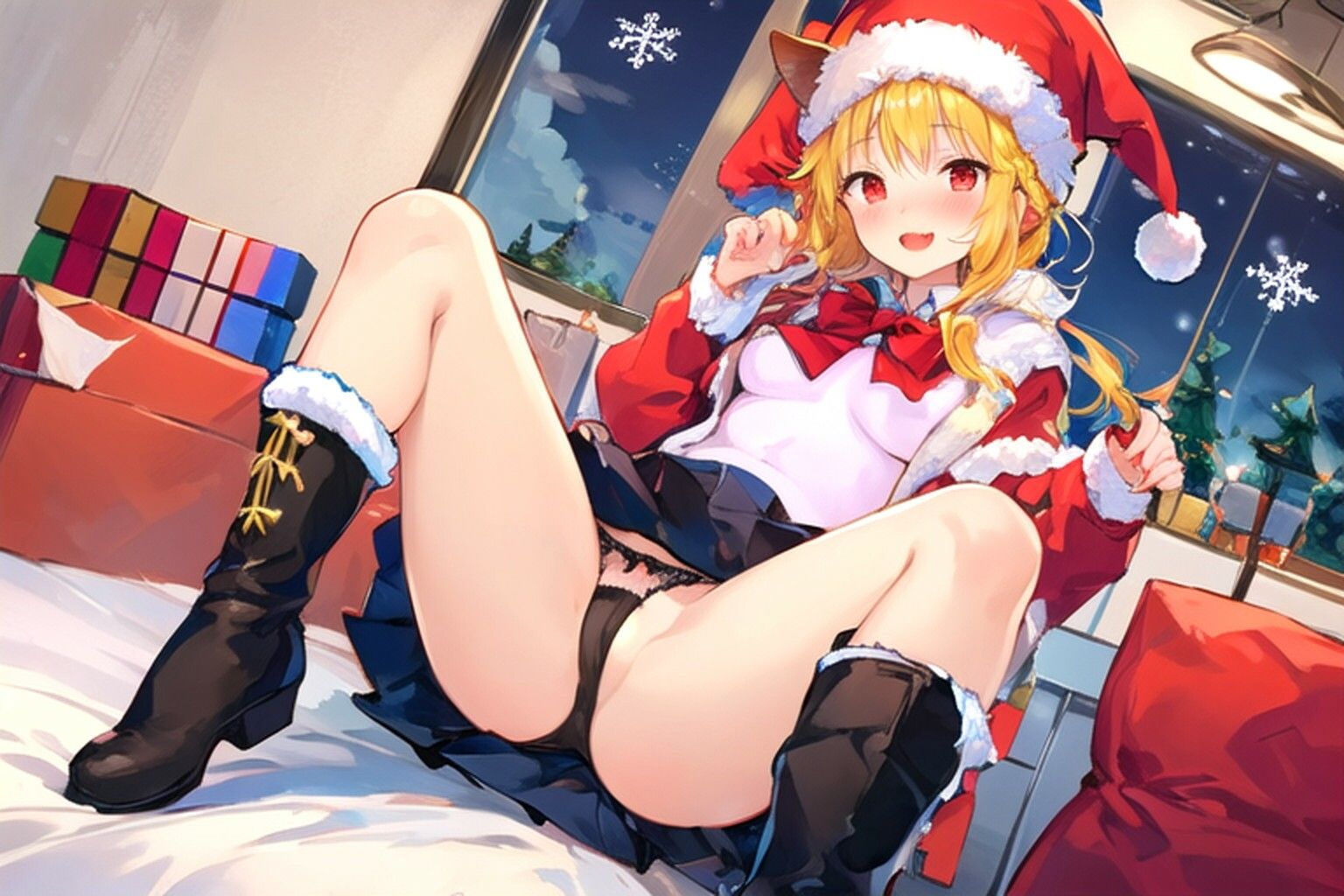 サンプル画像3:猫のサンタさんがプレゼントを持ってきた…のだが(ねむりんのーとちゃいむ) [d_713327]