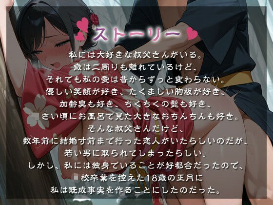 【お正月】ムチムチボディのグラドルJkは大好きな叔父さんで姫初めをしたい【1時間/KU100バイノーラル/爆乳】 サンプル1