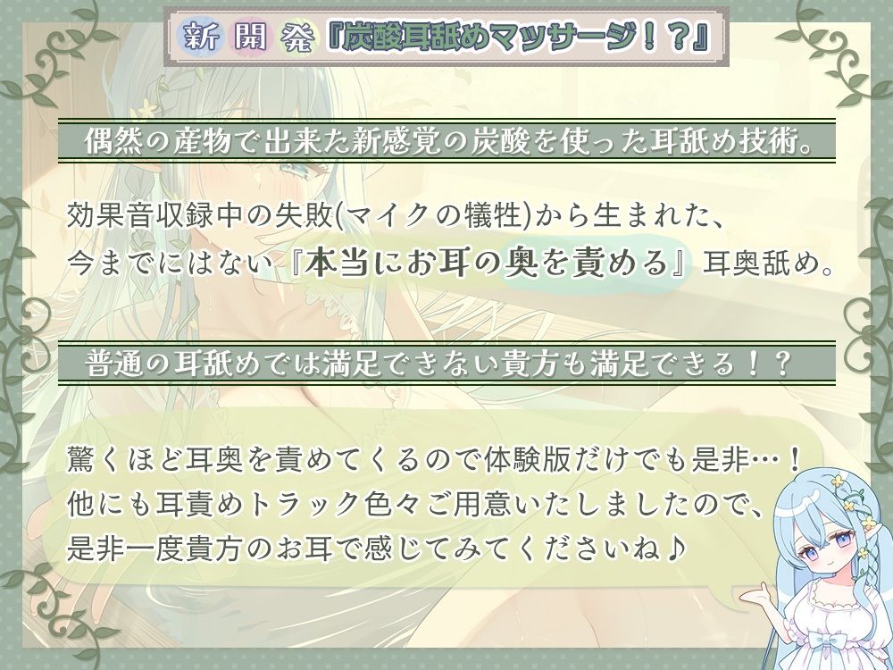 【癒し×安眠×エッチ】心が疲れた貴方に贈る。 究極の甘やかしエルフママが身も心も治してくれる湯治宿 【新開発炭酸耳奥舐めと機材4種使用の拘りの音】 画像2