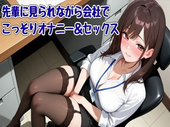 【オホ声】先輩に見られながら会社でこっそりオナニー&セックス