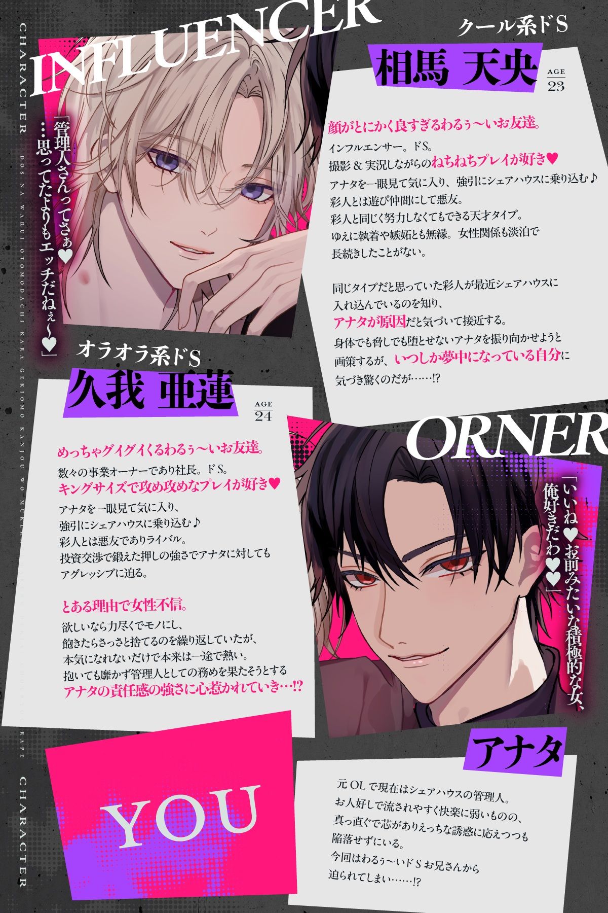 サンプル-わるぅ〜いお兄さん達から激ヤバ感情を向けられる溺愛絶倫レ●プ〜君はヤンデレシェアハウスの管理人さんスピンオフ〜 - サンプル画像