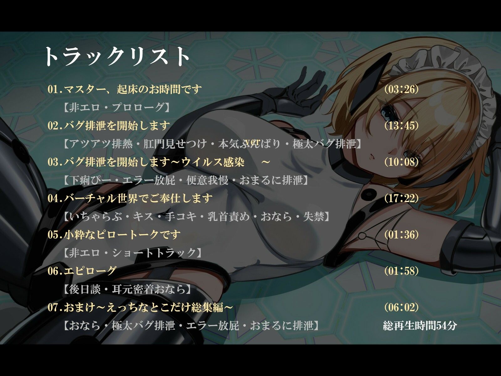 【おなら・おほ声・バグ排泄】無表情バーチャルメイドは極太うんこをするか 画像2