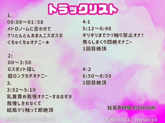 【実演オナニー】絶頂特集！絶頂シーン集めました！4作品のイイトコロが聴けちゃう濃厚音声！リズム合わせオナニー・乳首責め我慢オナニー・クリ責め我慢オナニー サンプル1