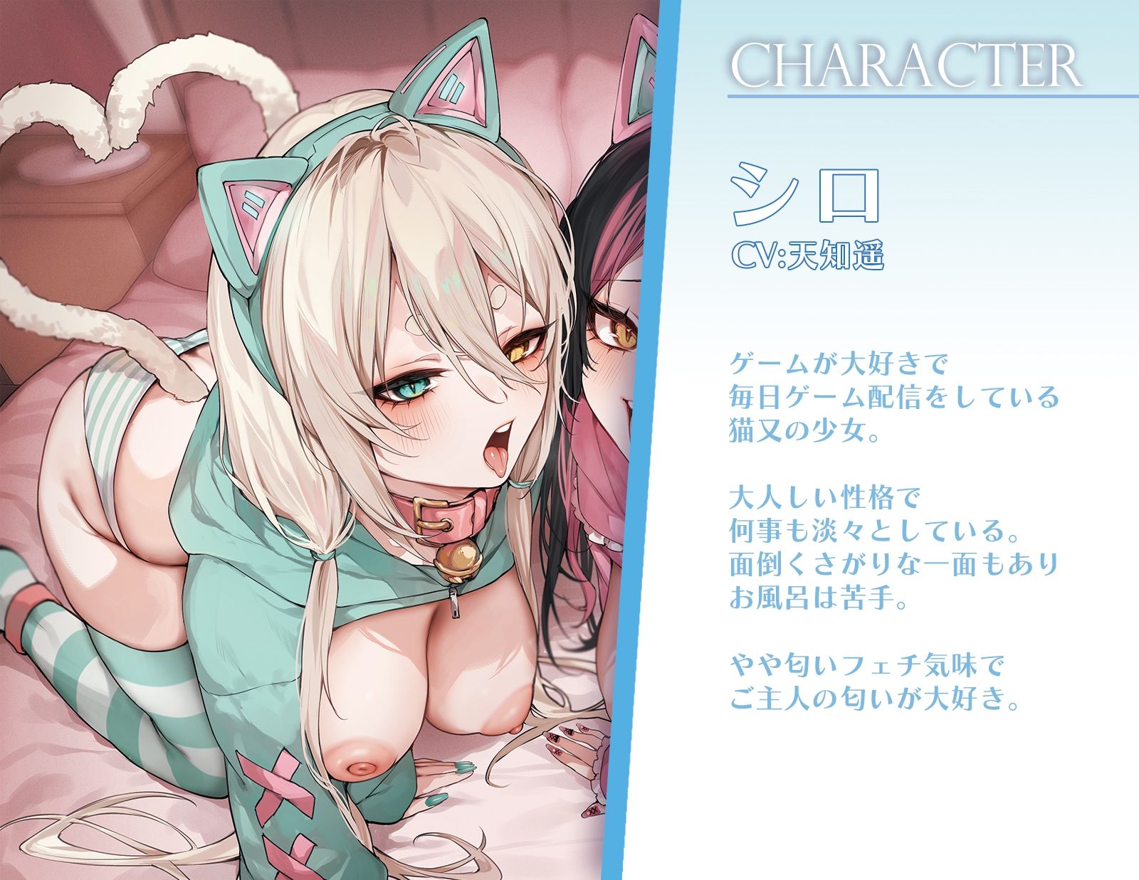 ネコマタ配信者シロ＆クロ〜ご主人様大好きな甘えんぼ猫又美少女たちと過ごす密着度MAXのだら甘えっちライフ〜 画像2