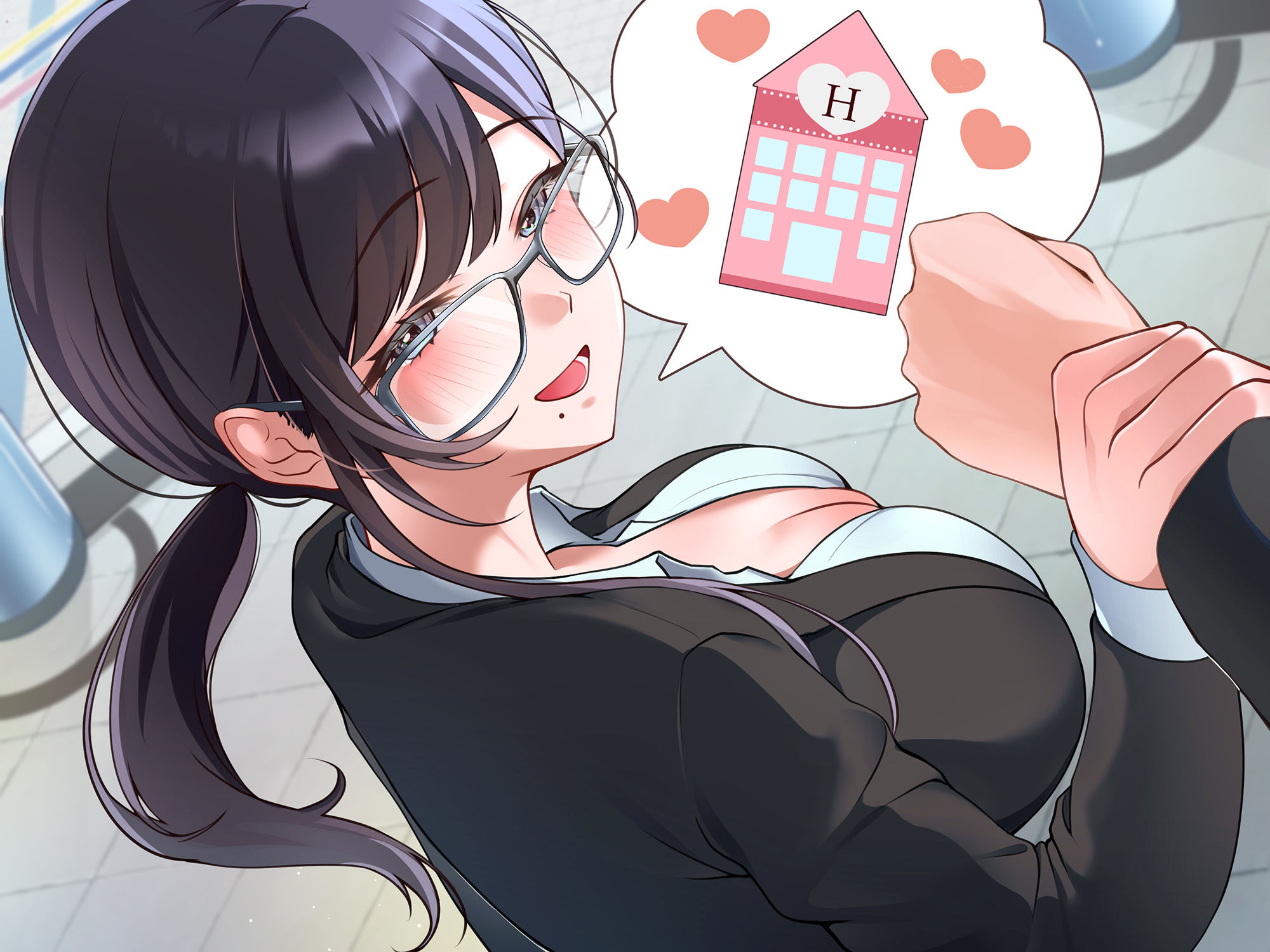 変態ＯＬが痴●のおっさんを連れ出しラブホセックス 画像1