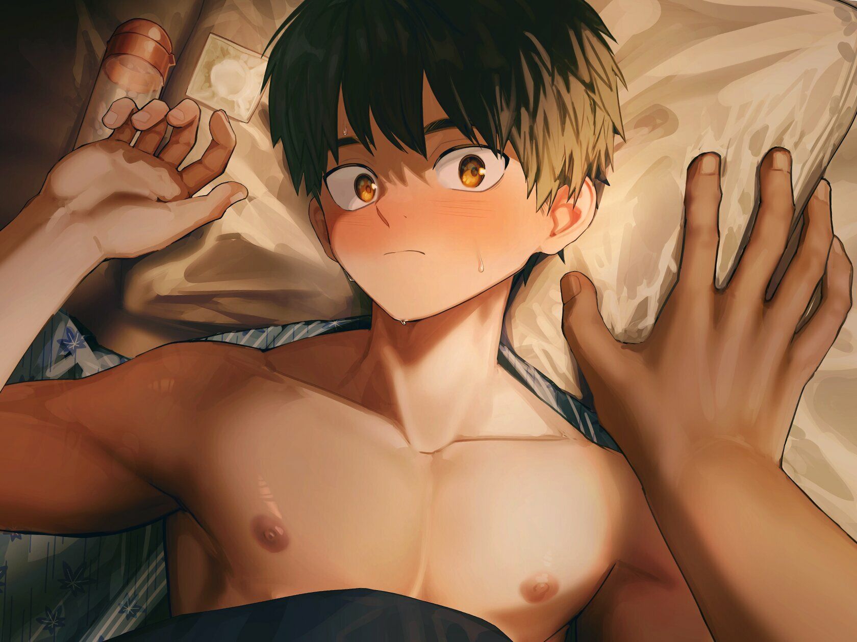 初×初×初【初デートで初夜で初恋で】 〜ぼっち男子くん、旅館でマッチョなネトゲ友達とドキトロSEX！？〜 画像2