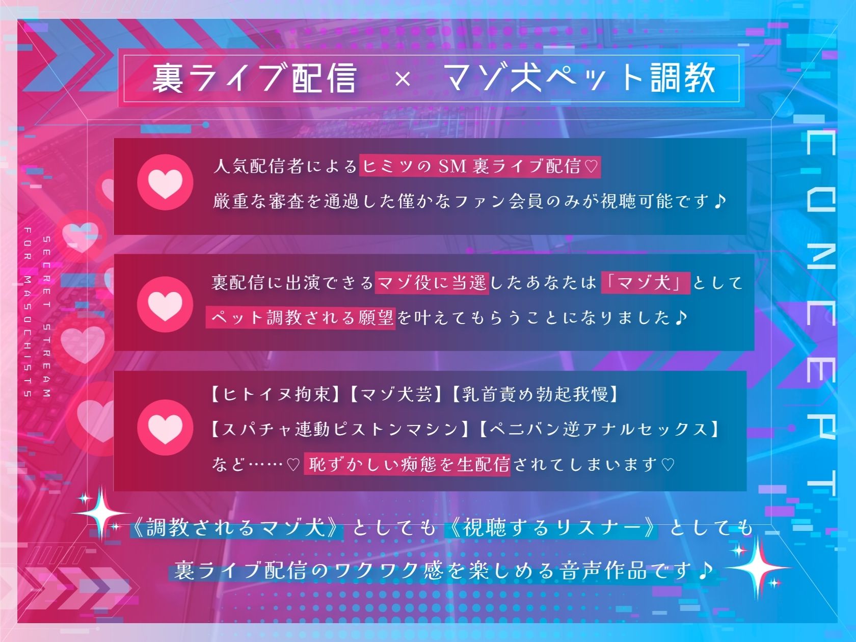 【ドM向け】裏配信 〜配信者のマゾ犬ペットになって調教ライブ配信〜 画像1