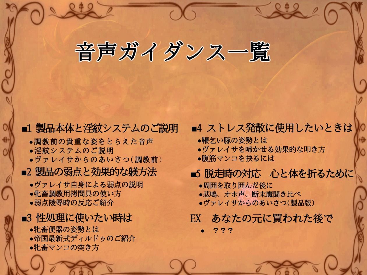 牝畜敗隷ヴァレイサ【しつけ用オホ声ガイダンス付属】 サンプル4