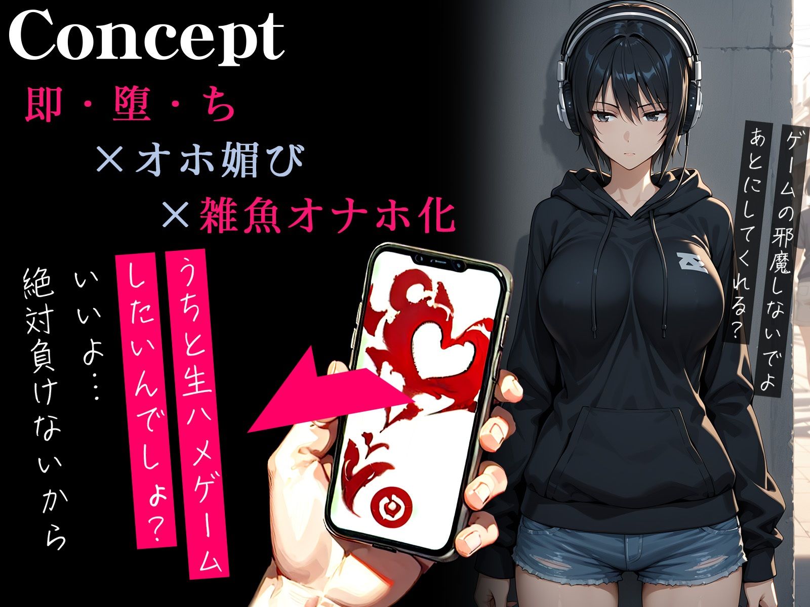 【オホ声】催●アプリでダウナーなゲーマーJKが即チン媚び〜生ハメゲームでおまんこレベリング〜 画像1