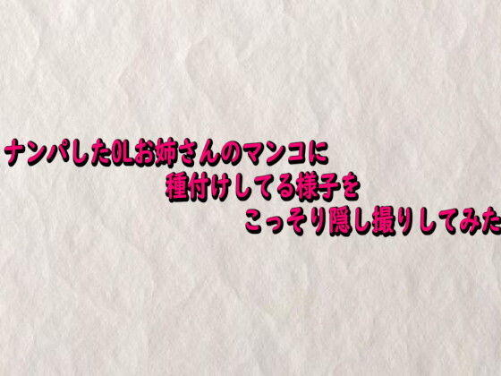 ナンパしたOLお姉さんのマンコに種付けしてる様子をこっそり隠し撮りしてみた 画像1