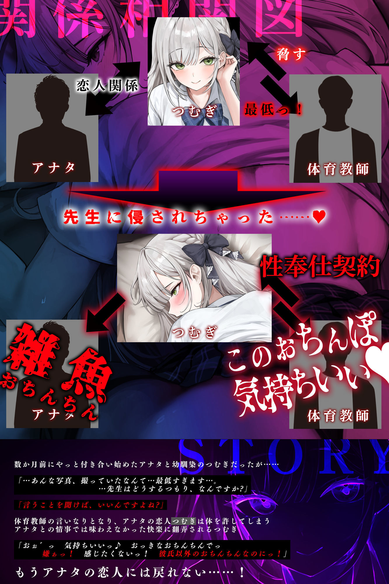 【汚喘ぎ】幼馴染カノジョJKの寝取られ報告【轟音オホ声】～体育教師に弱みを握られた恋人は性奉仕契約を迫られ、そして…～_2