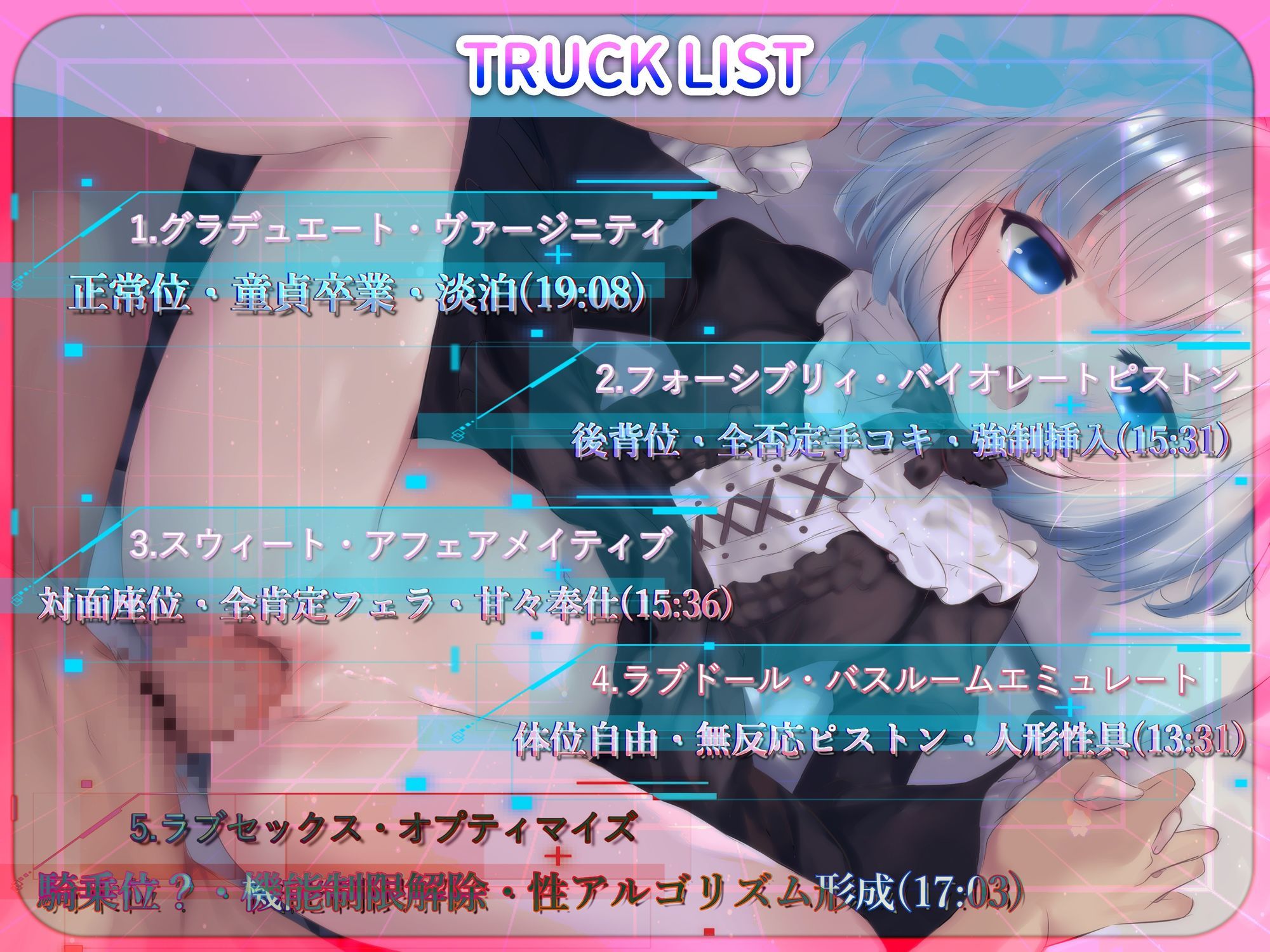 【前作同梱】Re:シチュエーション・セックスシミュレート〜アナタを愛した初期型AIメイドロイドは、最高のセックスを何度でも導き絶頂する〜 | 同人データベース