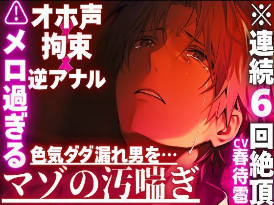 【メロ過ぎる色気ダダ漏れ男を…】※連続6回絶頂【オホ声？？逆アナル？？拘束】路上で襲われ…前立腺壊れるまで耐久ペニバンセックス※色気漏れ男の潮吹きお漏らし サンプル1