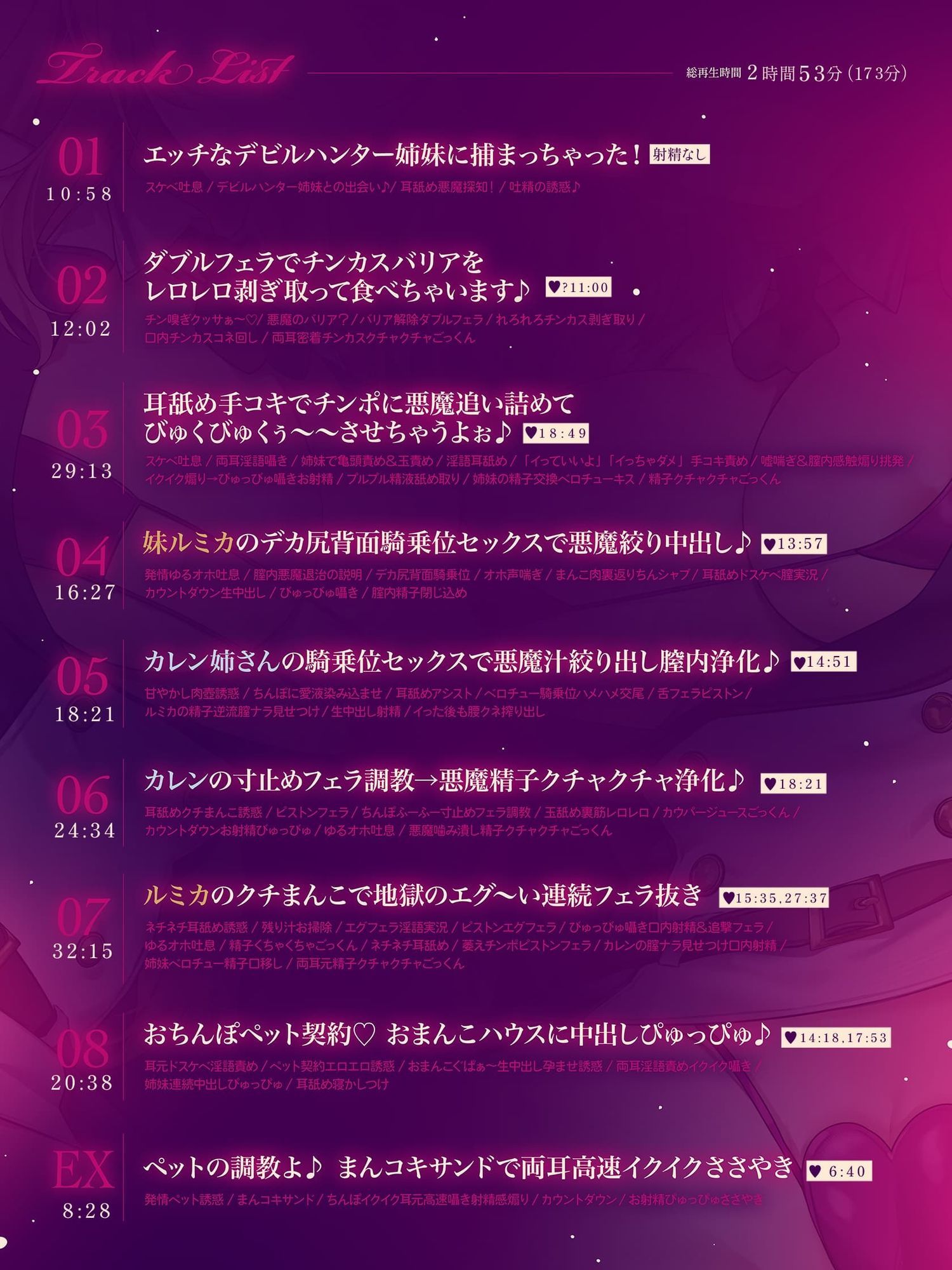 【約3時間ずっとダブルヒロイン♪】デビルハンターのド変態姉妹に拘束されて性欲の悪魔をびゅるびゅる抜かれちゃうお話♪【超濃厚&高密度淫乱プレイ♪】 画像7