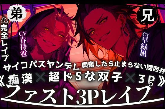 ※完全レ●プ《痴●×超ドSな双子×3P》興奮したら止まらない関西弁の兄とサイコパスヤンデレ弟【駅弁車内お漏らし二竿同時挿入子宮マゾ雌堕ち】独占ミュートver同梱