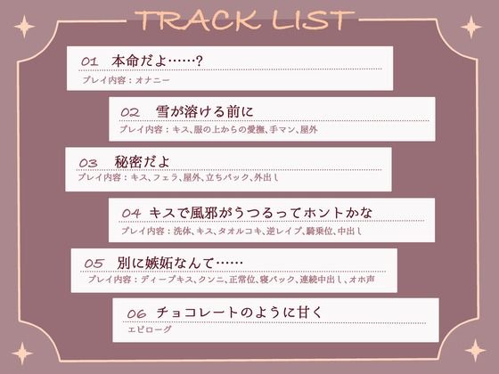 【全日本シチュエーションボイス】チョコレートのように甘く、雪のように儚く【CV.町谷めろ】 サンプル3