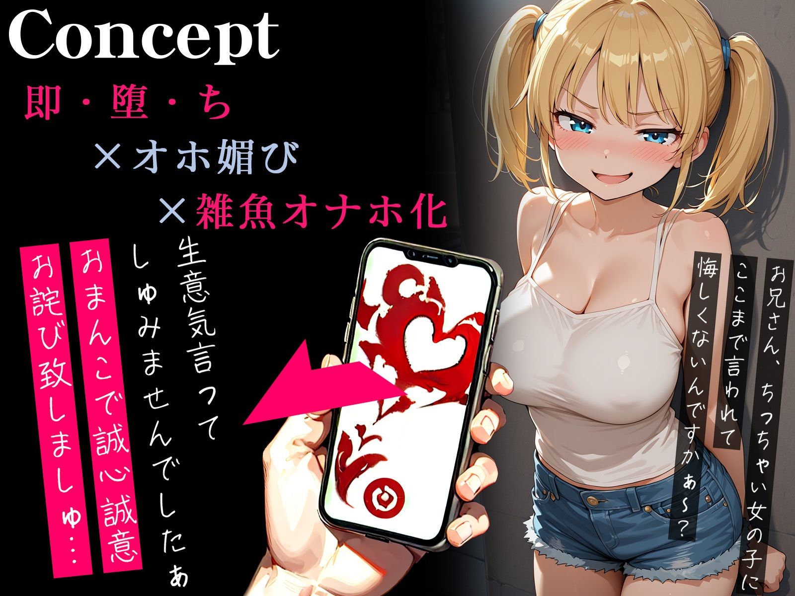 【オホ声】催●アプリで生イキすぎメス○キが即チン媚び〜おまんこで謝罪させてんっほぉ声出しまくり〜 画像1