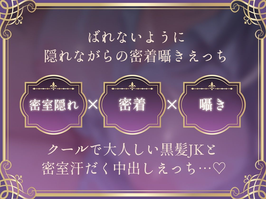 【密着囁き】バレるな。~隠れながら黒髪クールJKと夏の汗だく密着耳元無言セックス~_3