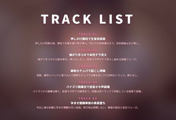 【低音オホ声×孕ませ懇願】生意気巨乳後輩JKの強がり堕ち押しかけ同棲ご奉仕 〜先輩チンポで本気オホ声漏らしちゃう(はーと)〜(全70分) 画像2