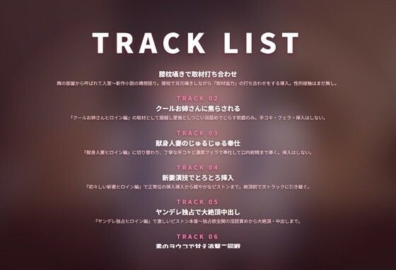 サンプル-【密着囁き×キャラ変え演技】献身お隣さん小説家の取材ご奉仕えっち 〜新作ヒロインを全身で演じ分け中出し搾精（はーと）〜（全77分） - サンプル画像